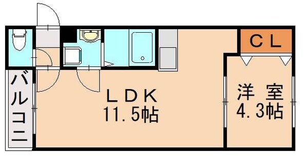 和白駅 徒歩1分 3階の物件間取画像